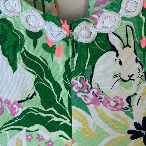 Crown & Ivy Size 2 Shift Dress Embroidered Easter Bunny Holidays Preppy NWT - Picture 6 of 11